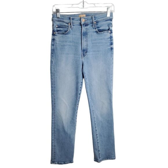 MOTHER The Swooner Rascal Ankle Jeans Womens 28 Let's Trip Blue High Rise Slim - Picture 1 of 14